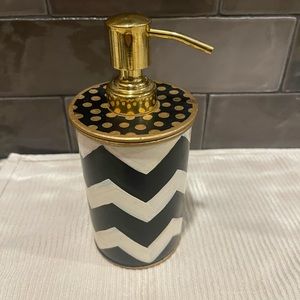 Mackenzie-Childs zigzag soap dispenser.